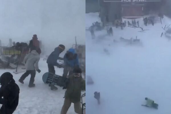 ▲▼北海道二世谷暴風雪襲擊！台灣遊客「趴地匍匐前進」驚險逃生。（圖／翻攝自／@Mario_Moray）