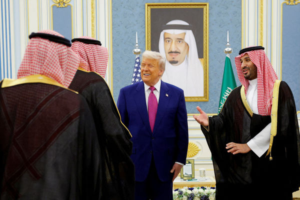 ▲▼沙烏地阿拉伯王儲穆罕默德·本·薩勒曼（Mohammed bin Salman）會見了川普。（圖／路透）