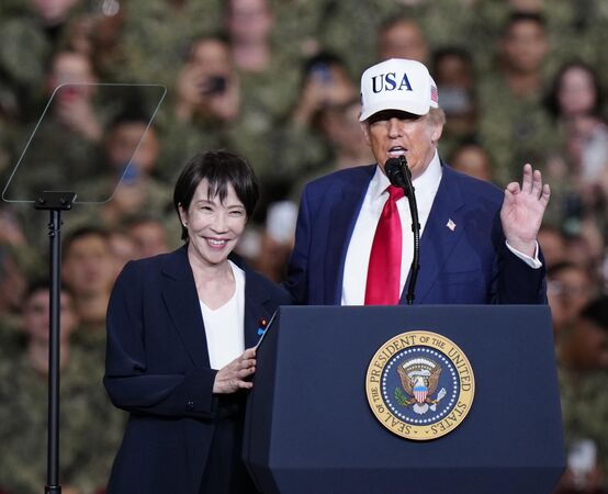 d8519477 ▲▼ 美國總統川普和日本首相高市早苗。(圖/達志影像)