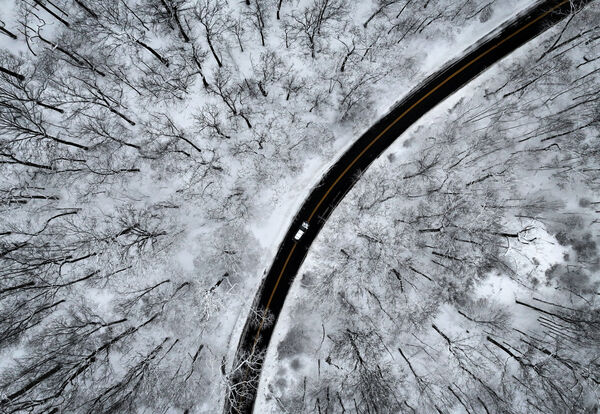 ▲▼ 美國紐澤西州、紐約州降雪。（圖／路透）
