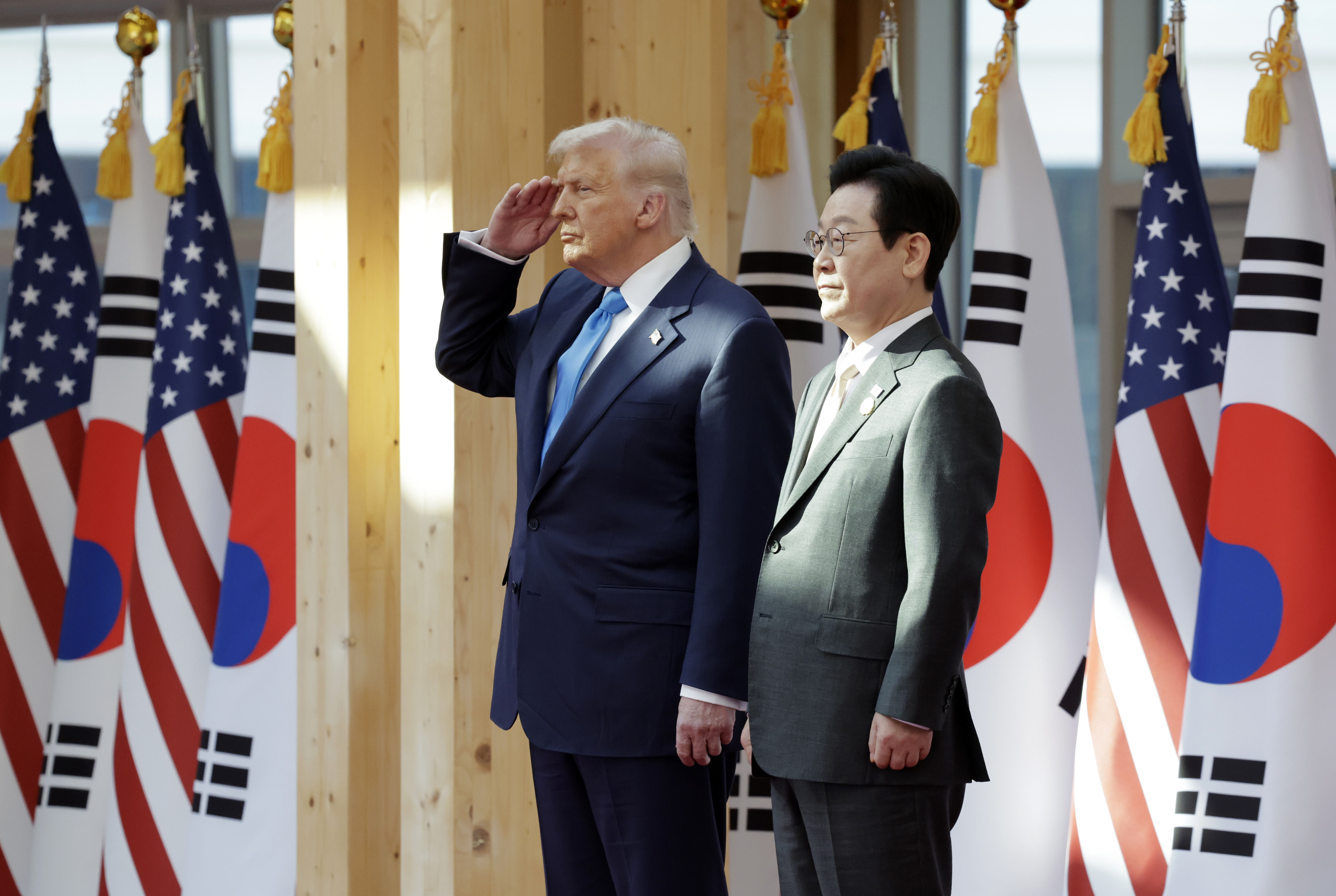 8478164 ▲▼美國總統川普、南韓總統李在明10月底在慶州進行會談。(圖/達志影像)