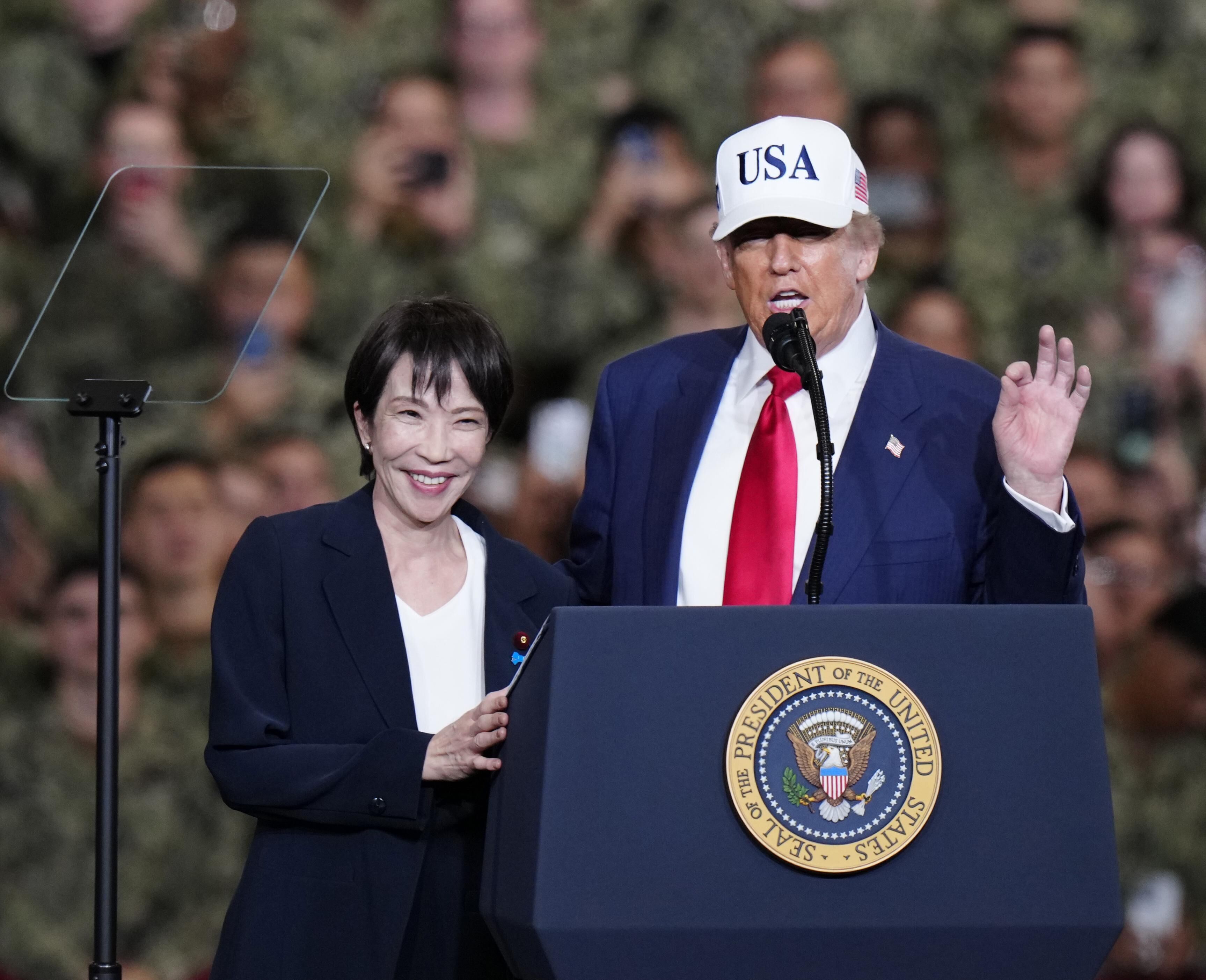 ▲▼ 美國總統川普和日本首相高市早苗。（圖／達志影像）