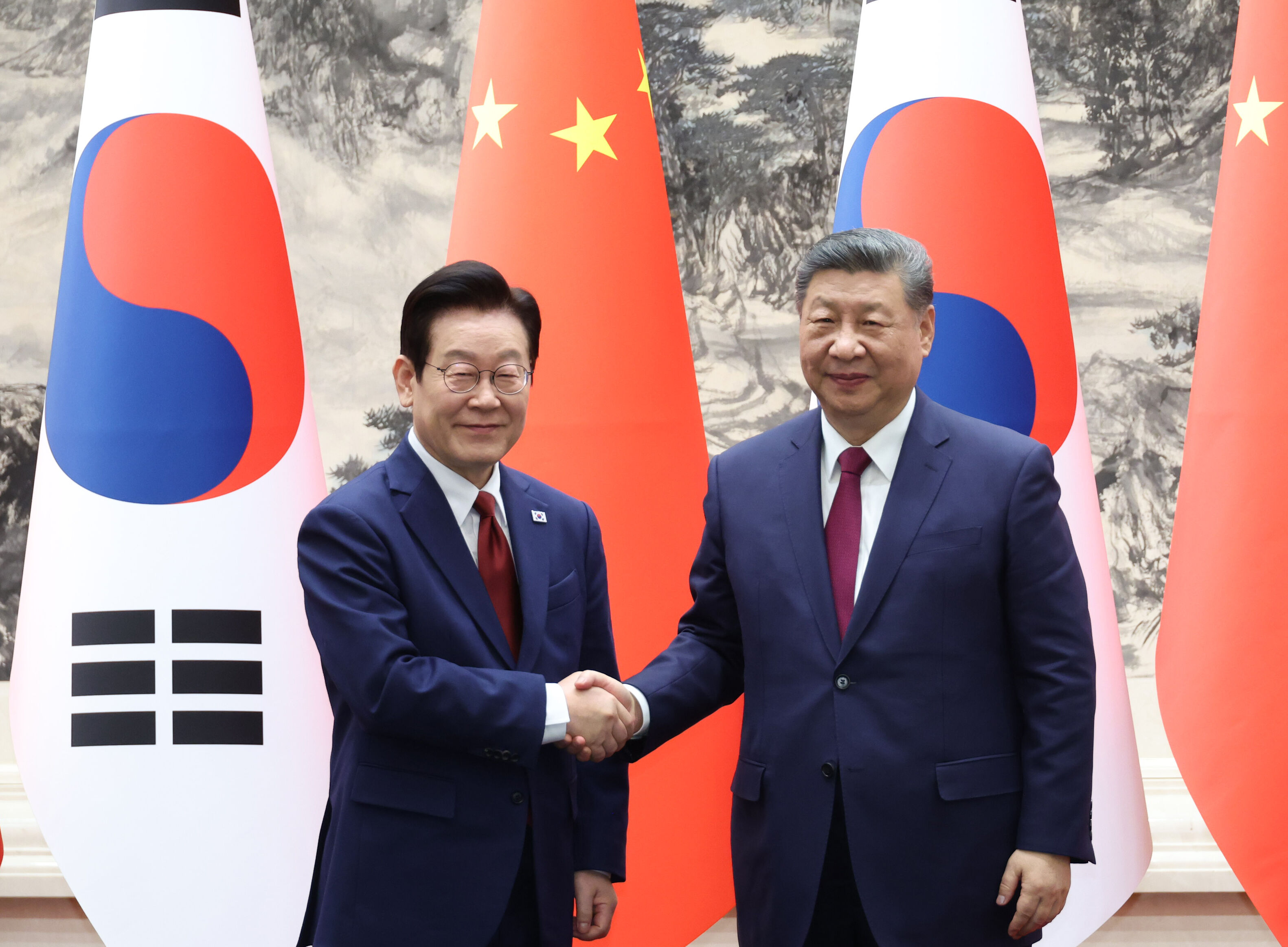 ▲▼南韓總統李在明、中國國家主席習近平5日進行會談。（圖／達志影像）