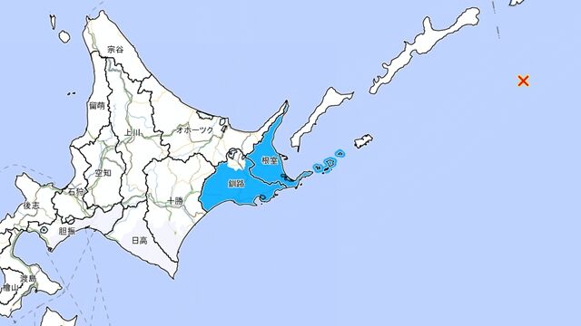 ▲▼日本北方四島擇捉島6.2地震。（圖／翻攝日本氣象廳）