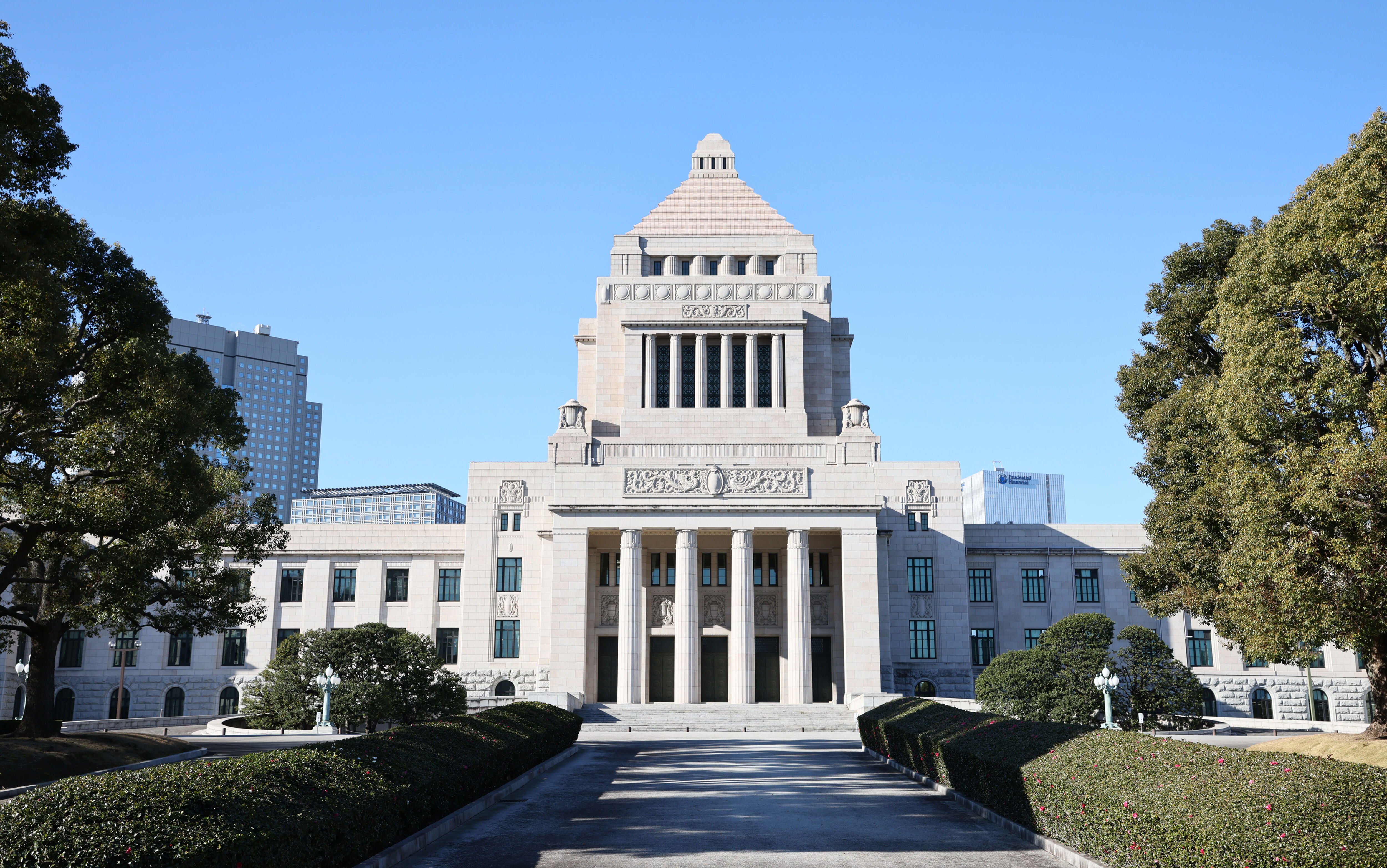 8601973 ▲▼位於日本東京都千代田區永田町的國會議事堂。(圖/達志影像/美聯社)