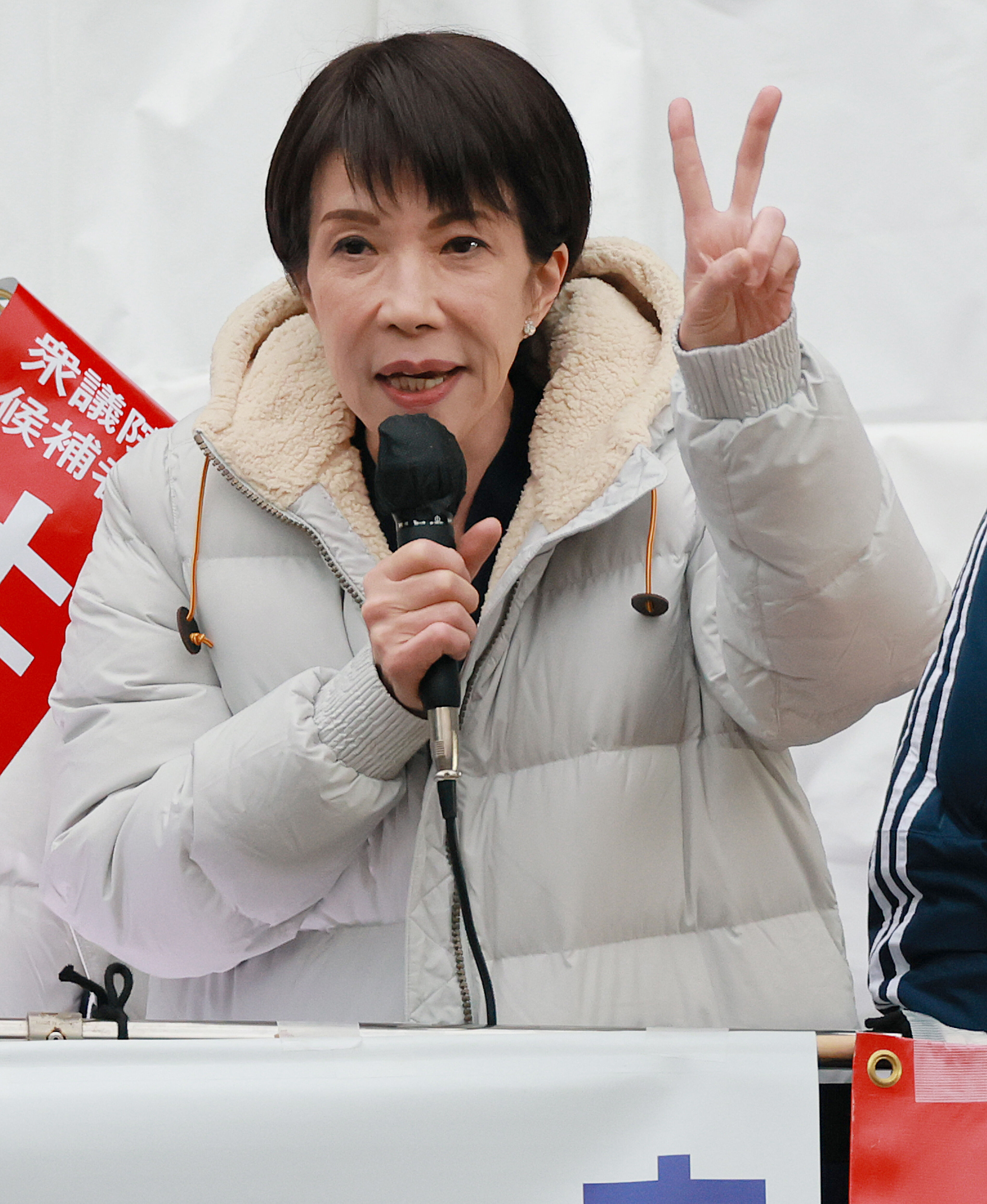 8603317 ▲▼自民黨總裁高市早苗27日在宮城縣仙台市進行街頭競選演講。(圖/達志影像/美聯社)