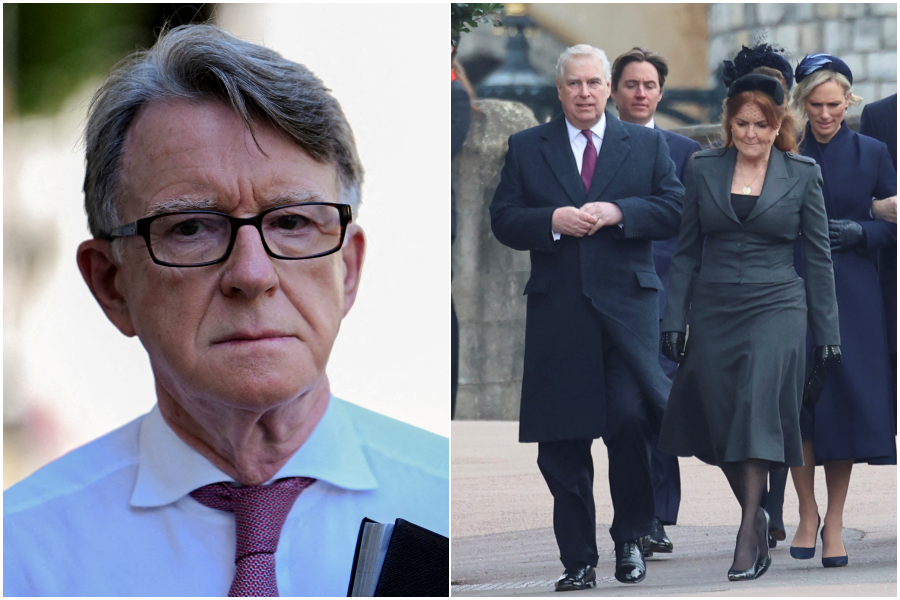 ▲▼英國前駐美大使曼德森（Peter Mandelson）、前王子安德魯及前妻佛格森（Sarah Ferguson）捲入艾普斯坦案。（圖／路透、達志影像／美聯社）