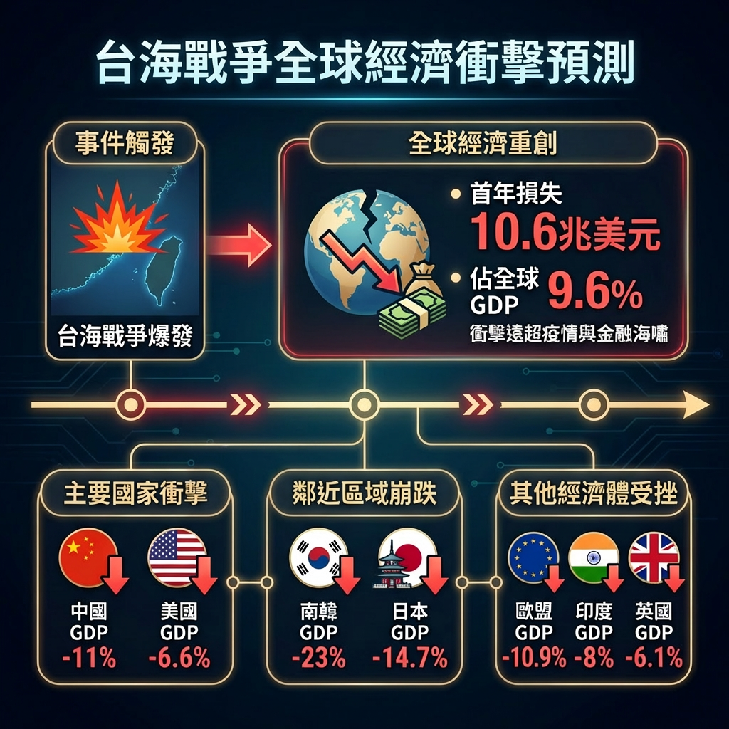 8625455-1 ▲▼若台海開戰「全球恐蒸發10.6兆美元」 彭博報告揭各國逃不掉。(AI協作圖/記者吳美依製作,經編輯審核)