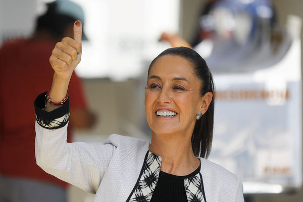▲▼61歲的執政黨候選人、墨西哥市前市長薛恩鮑姆（Claudia Sheinbaum）。（圖／路透）
