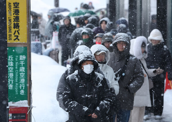 ▲▼ 日本北海道札幌降下大雪。（圖／達志影像／美聯社）