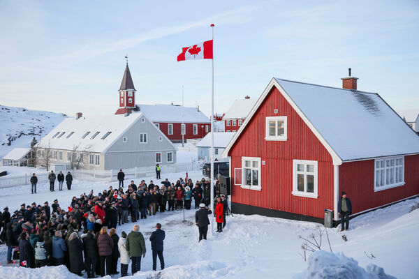 ▲▼加拿大外交部長阿南德（Anita Anand）於格陵蘭首府努克（Nuuk）出席加拿大駐格陵蘭領事館開幕典禮。（圖／路透）