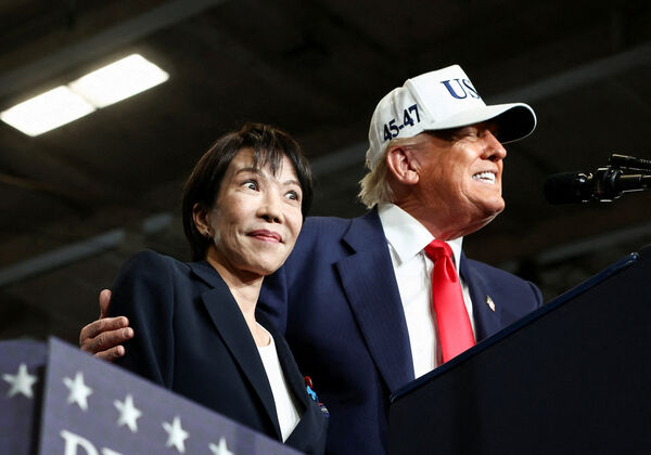 ▲▼ 美國總統川普與日本首相高市早苗 。（圖／路透）