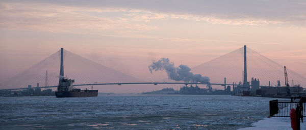 ▲▼ 侯艾國際大橋（Gordie Howe International Bridge） 。（圖／路透）