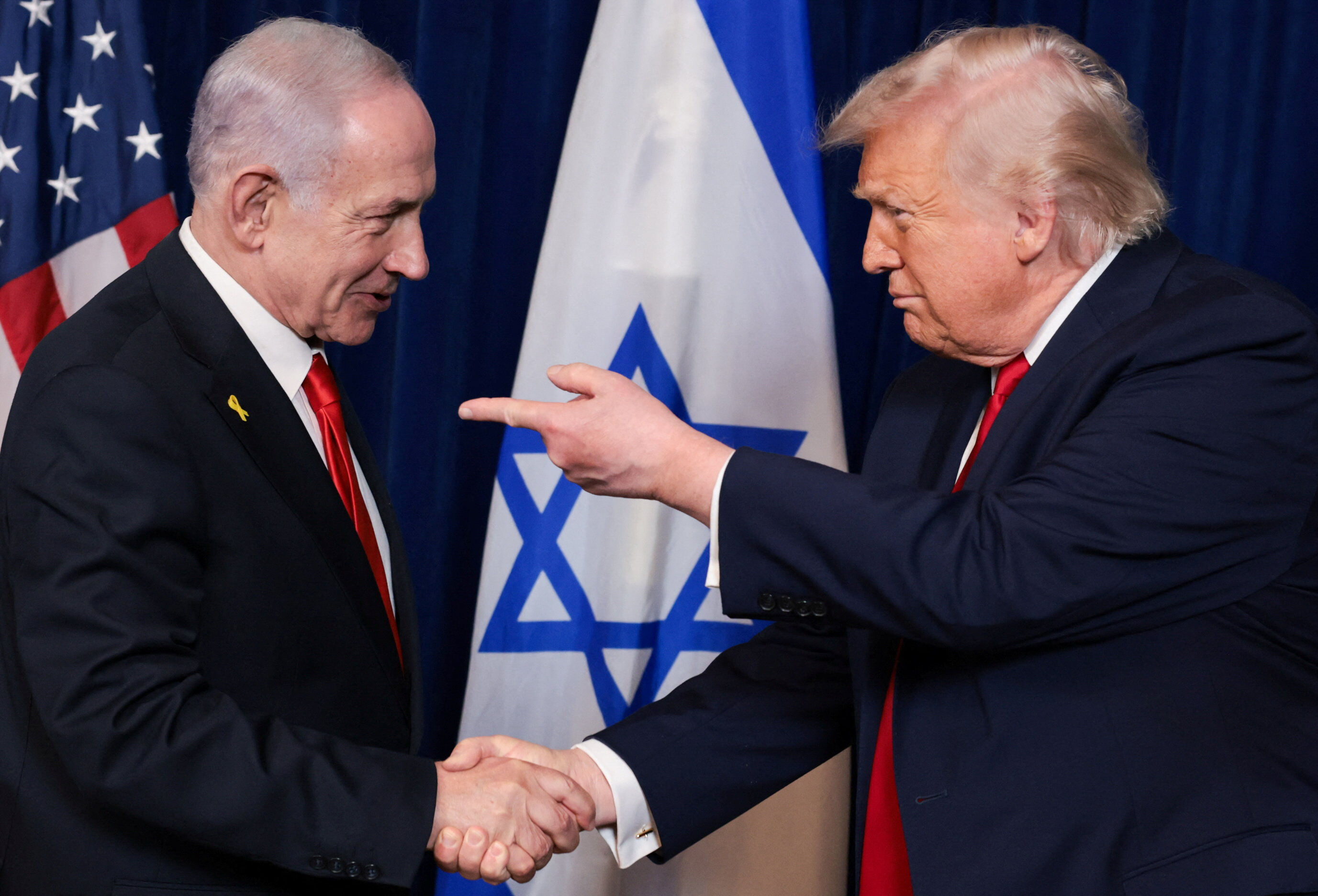 ▲▼美國總統川普與以色列總理納坦雅胡（Benjamin Netanyahu）於佛州正式會面。（圖／達志影像／美聯社）