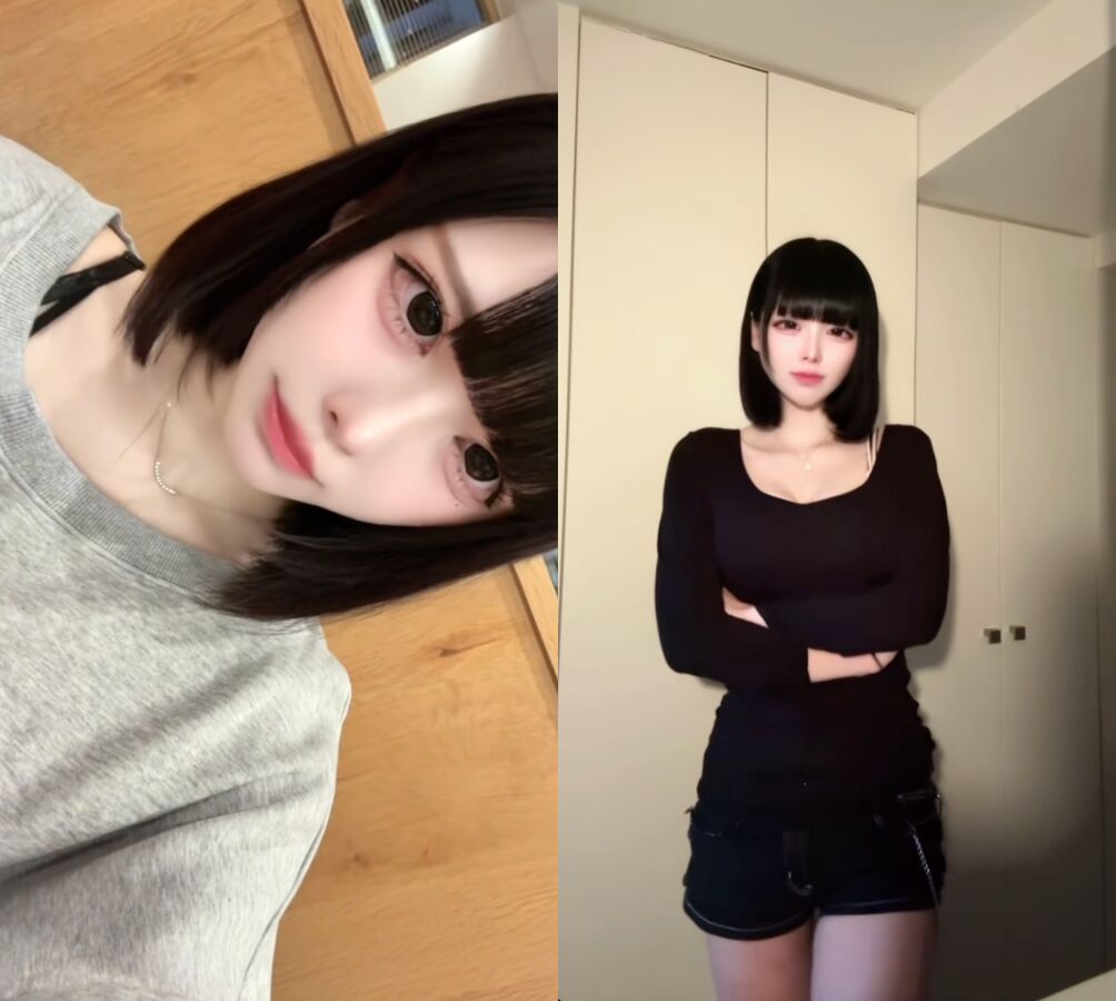 8612990 ▲▼抖音網紅rori0714分享自己整形前後對比。(圖/翻攝抖音)