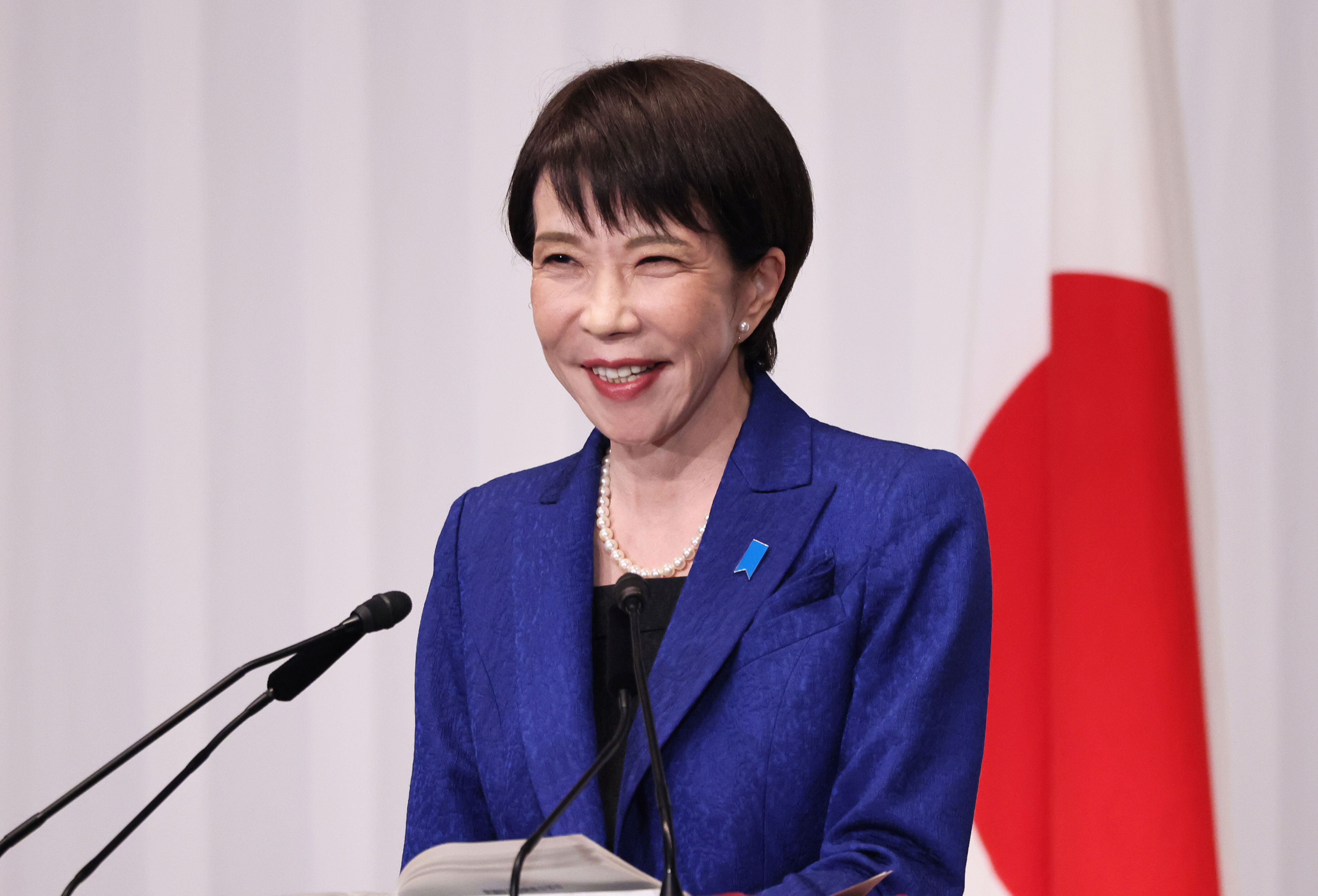 8620255-1 ▲▼日本首相高市早苗9日下午在自民黨總部針對眾議院選舉結果召開記者會。(圖/達志影像/美聯社)
