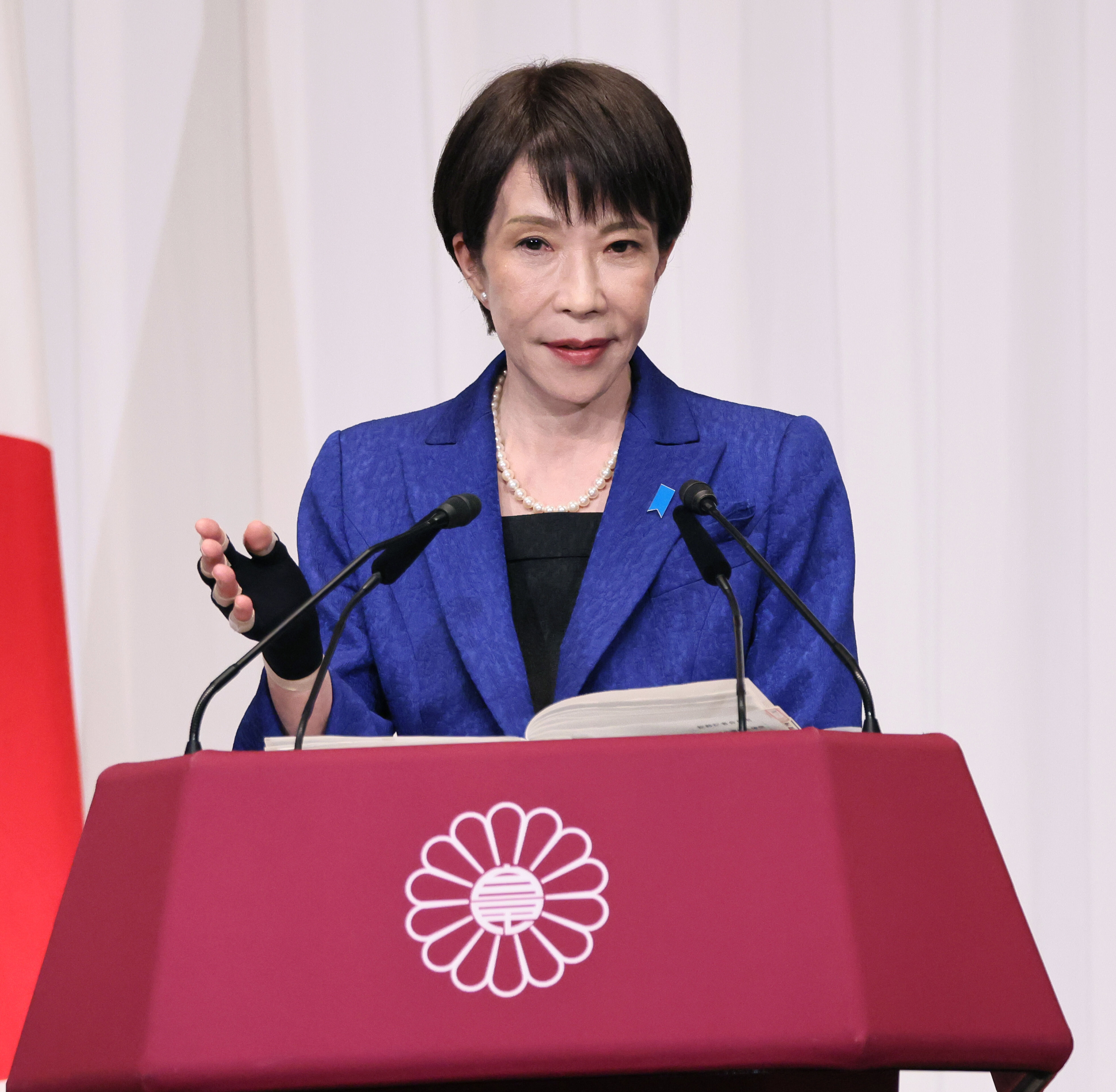 8620257 ▲▼日本首相高市早苗9日下午在自民黨總部針對眾議院選舉結果召開記者會。(圖/達志影像/美聯社)