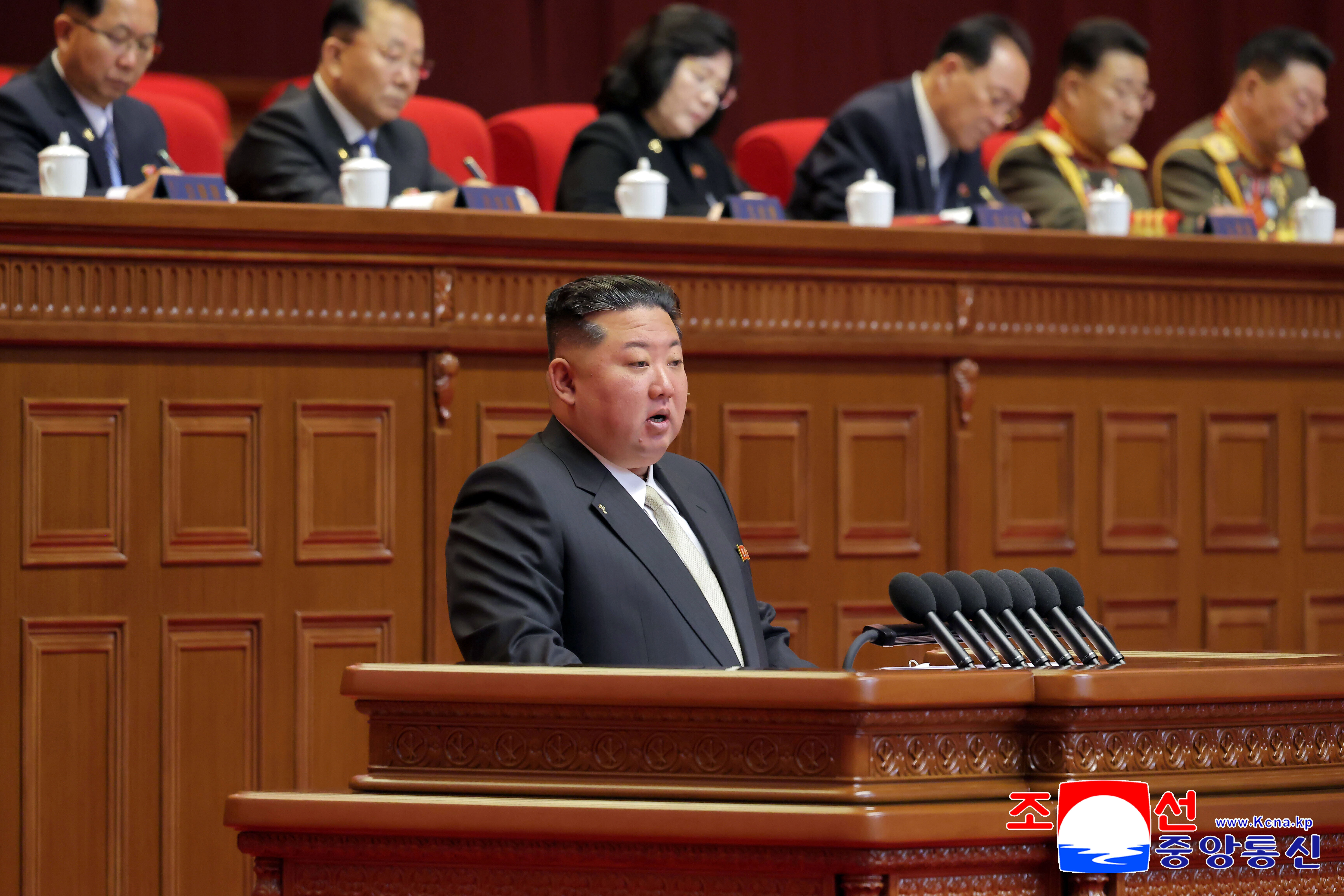 ▲▼北韓首都平壤19日起召開朝鮮勞動黨第九次代表大會，其最高領導人金正恩發表開幕致詞。（圖／達志影像／美聯社）
