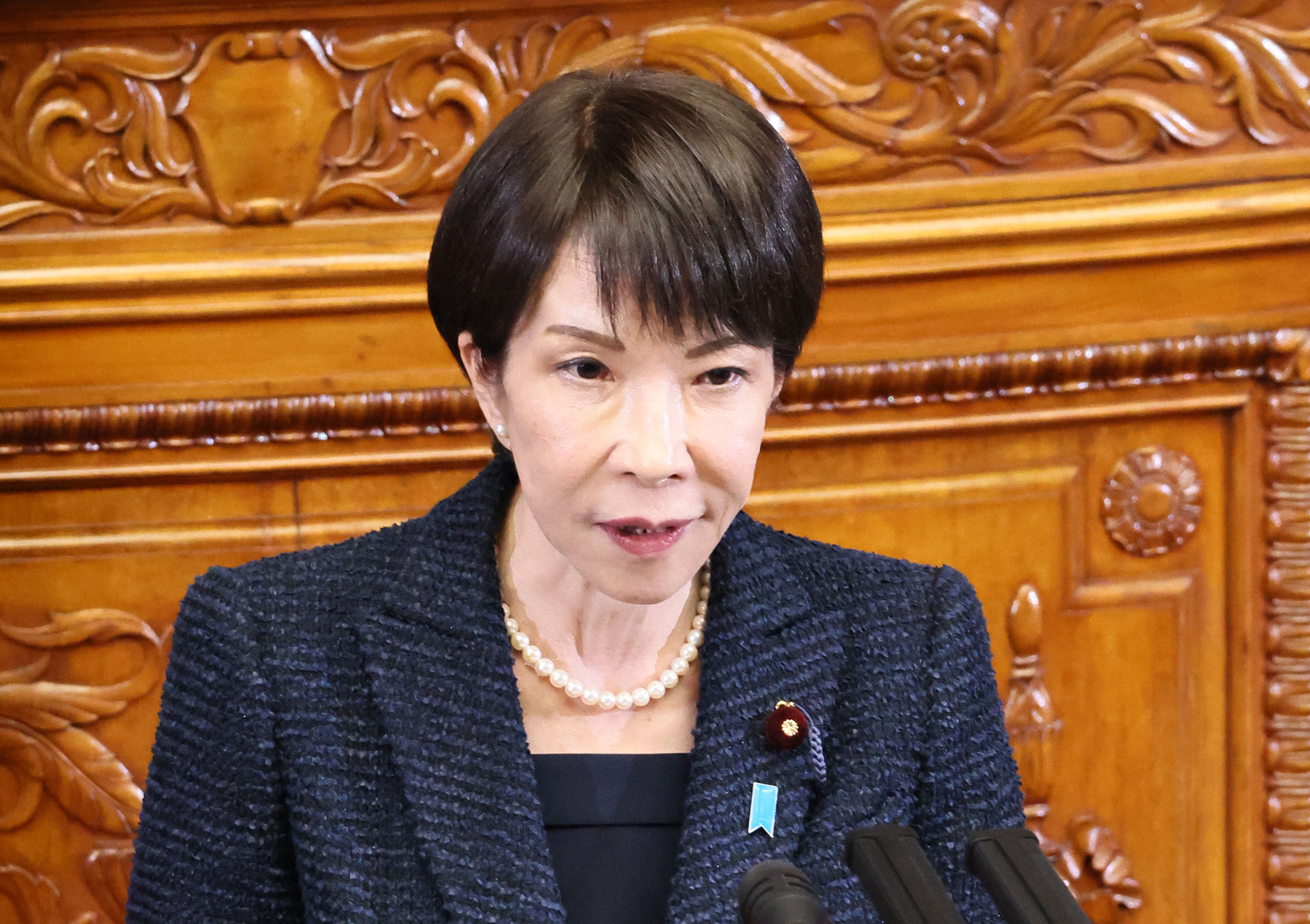 ▲▼日本首相高市早苗26日前往參議院接受質詢。（圖／達志影像／美聯社）