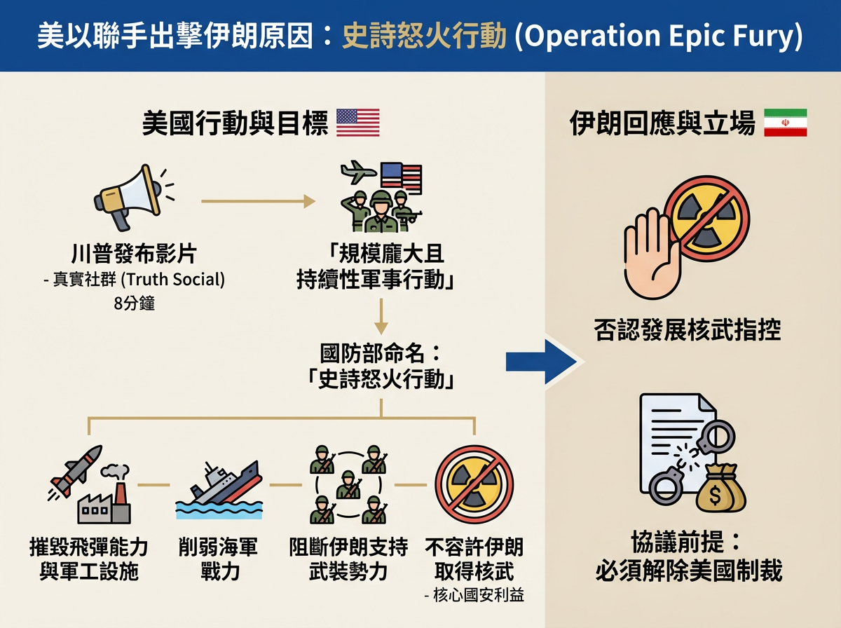 8639019-1 ▲▼美以聯手空襲伊朗!美國為什麼出兵原因一次看。(AI協作圖/記者董美琪製作,經編輯審核)