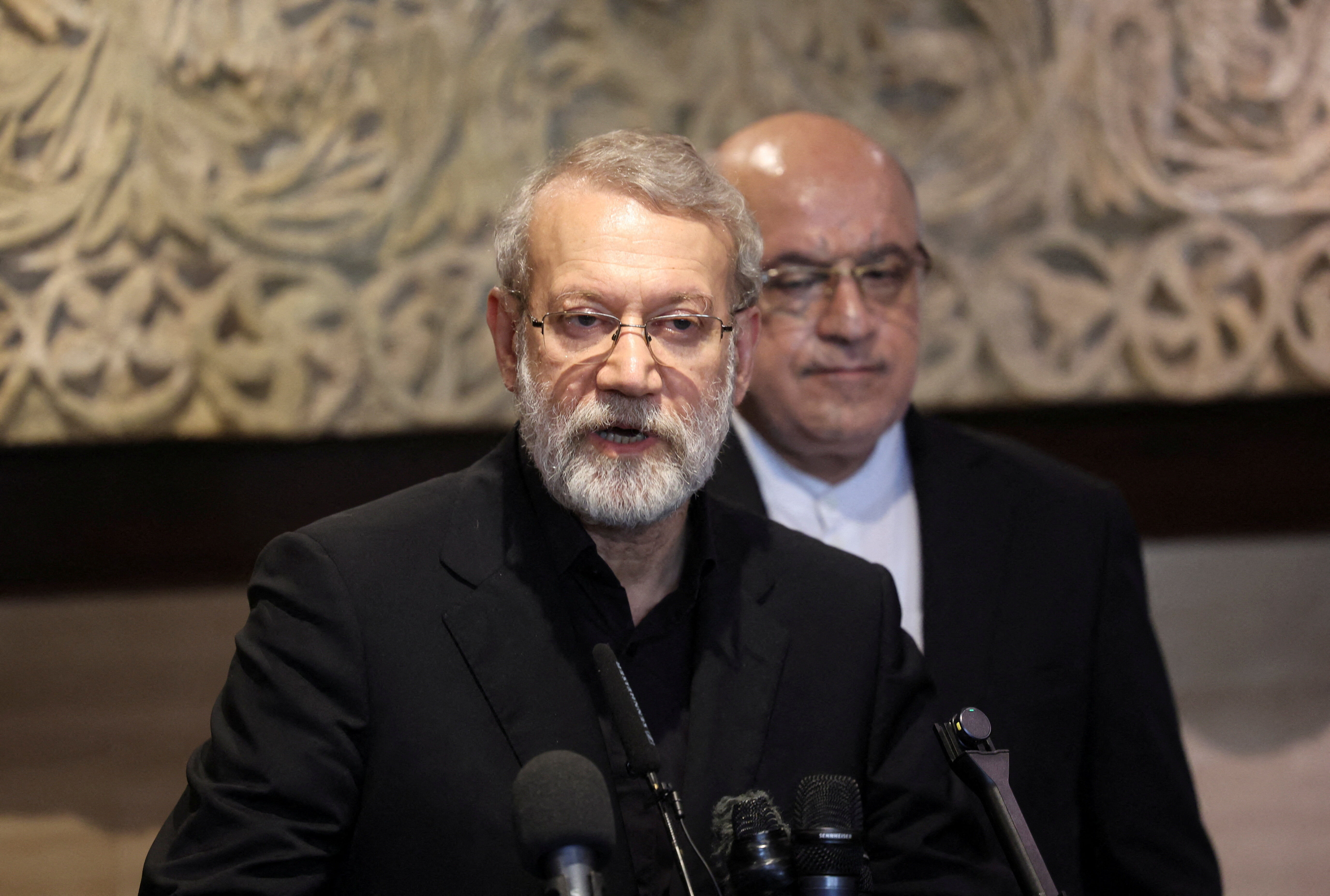 ▲▼伊朗國家最高安全委員會秘書拉里賈尼（Ali Larijani）。（圖／路透）