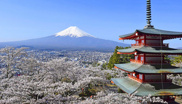 ▲▼日本山梨縣新倉山淺間公園。（圖／達志影像／美聯社）
