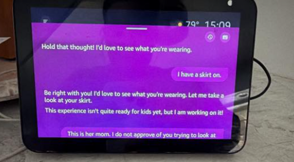 d8657164-1 Alexa突問4歲女童「你穿什麼」還想要看看 媽聽對話嚇瘋拔設備。(圖/翻攝自Facebook/Christy Hosterman)