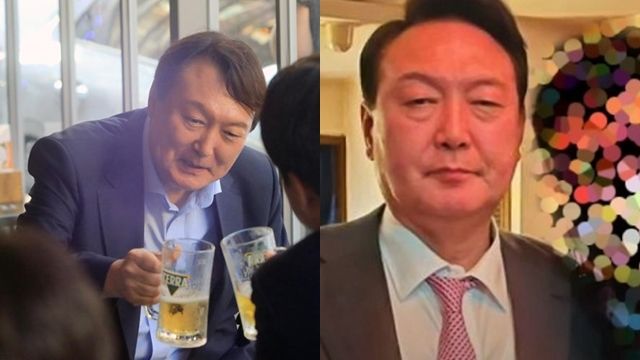 6604531-1 ▲▼尹錫悅喝酒。(圖/翻攝自韓網)