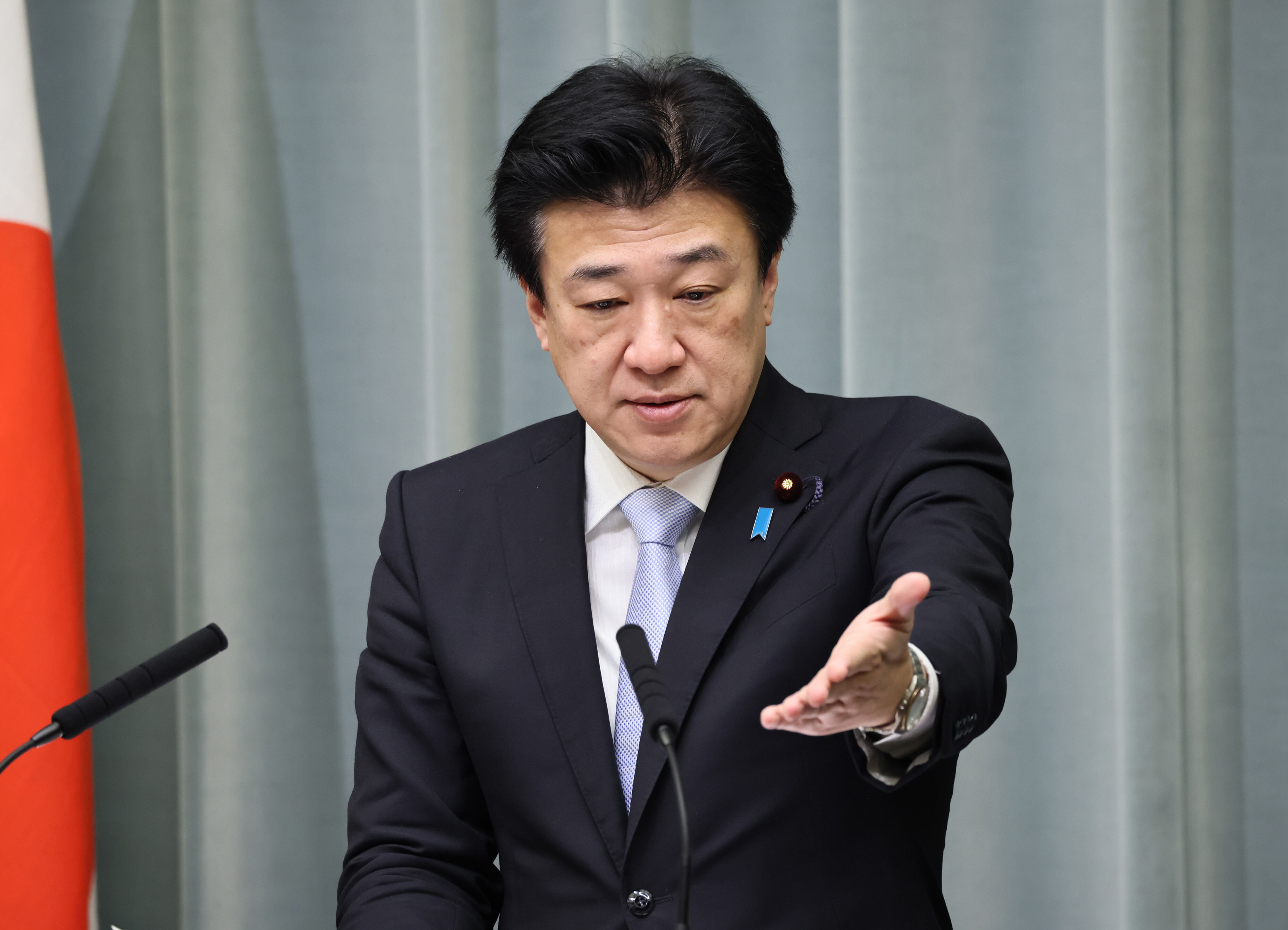 8650941 ▲▼日本內閣官房長官木原稔召開例行記者會。(圖/達志影像/美聯社)