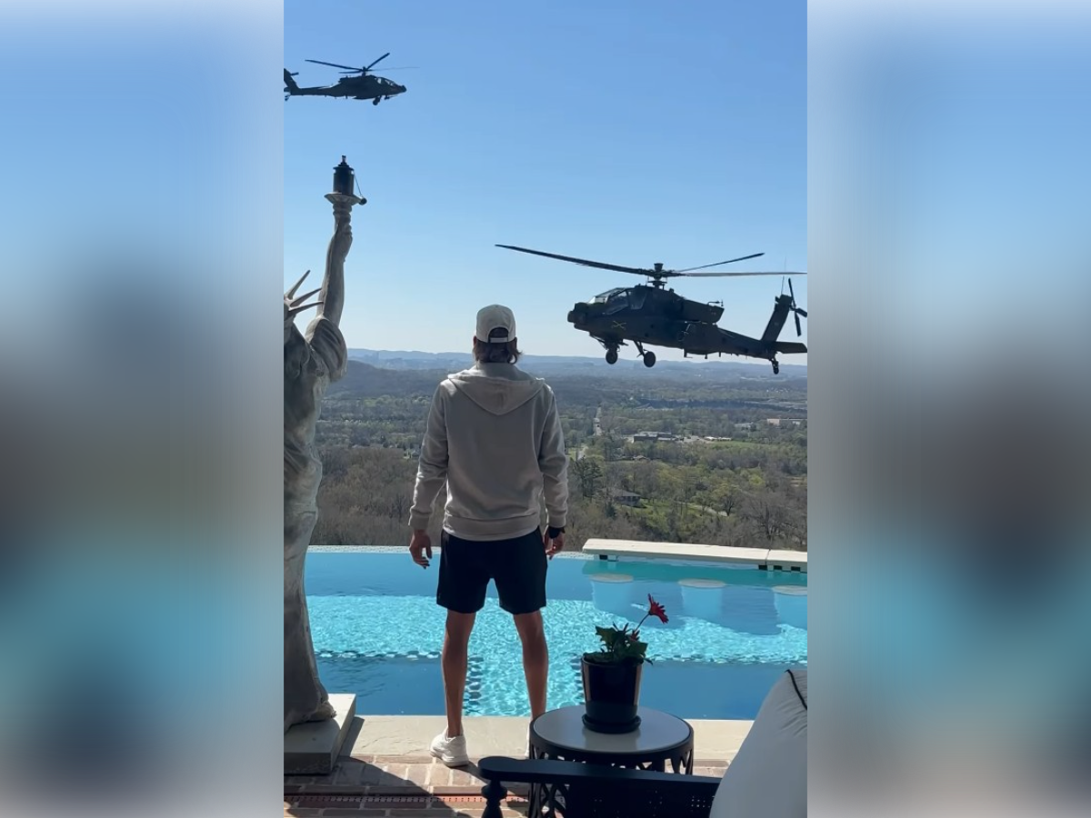 8683917-1 ▲▼美軍直升機飛到歌手「搖滾小子」(Kid Rock)住家上空,引發爭議。(圖/翻攝自Instagram/kidrock)