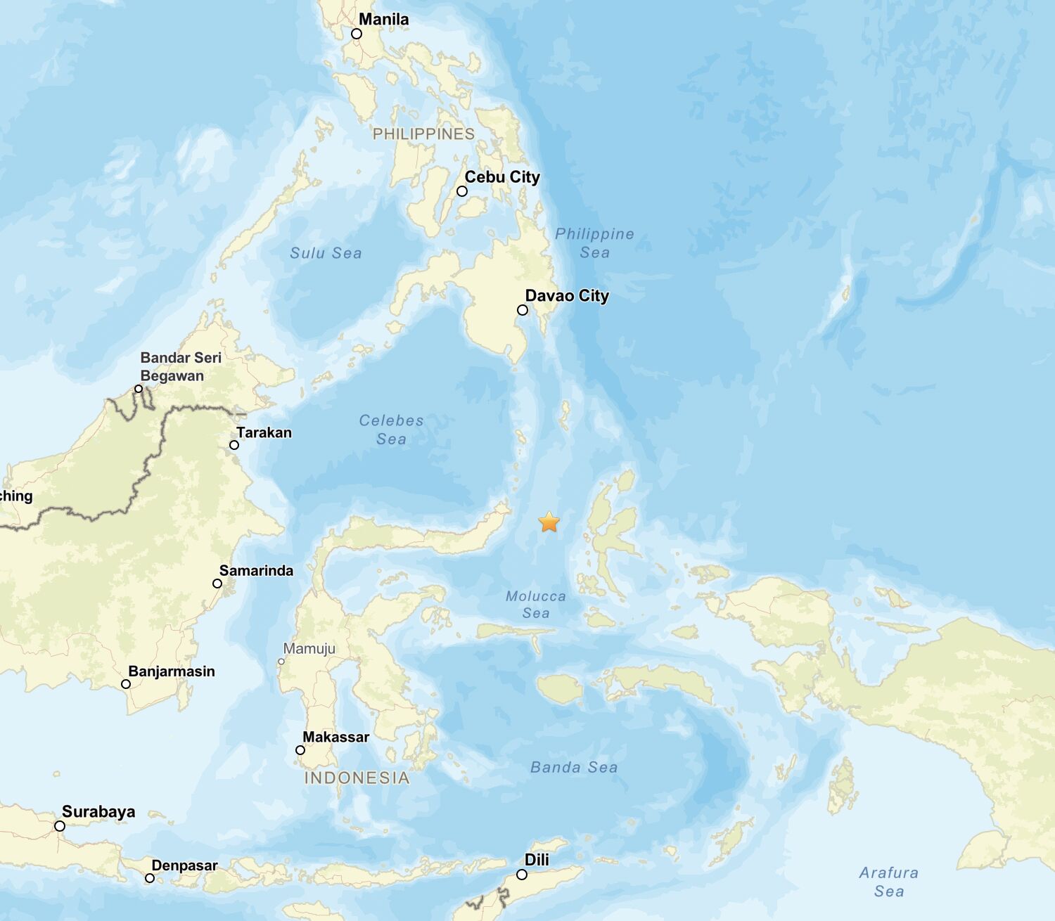 ▲印尼外海爆強震。（圖／翻攝USGS）