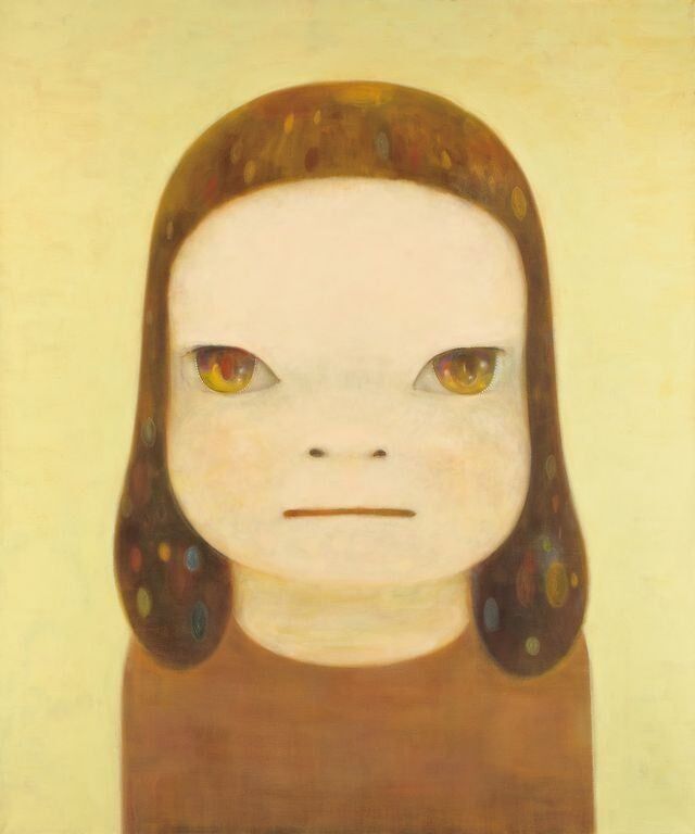 8684844 ▲▼日本藝術家奈良美智的作品《無可奈何》,在拍賣會以150億韓元成交。(圖/翻攝自韓網)