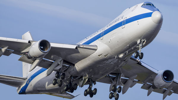 d7617590-1 ▲▼波音E-4B「末日飛機」降落立陶宛首都維爾紐斯。(圖/路透社)