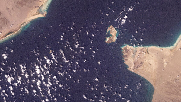 ▲▼ 曼德海峽靠近葉門一側2月27日衛星影像。（圖／路透）
