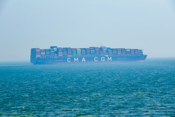 ▲▼  法國航運巨頭達飛海運（CMA CGM）的貨櫃船 。（圖／VCG）