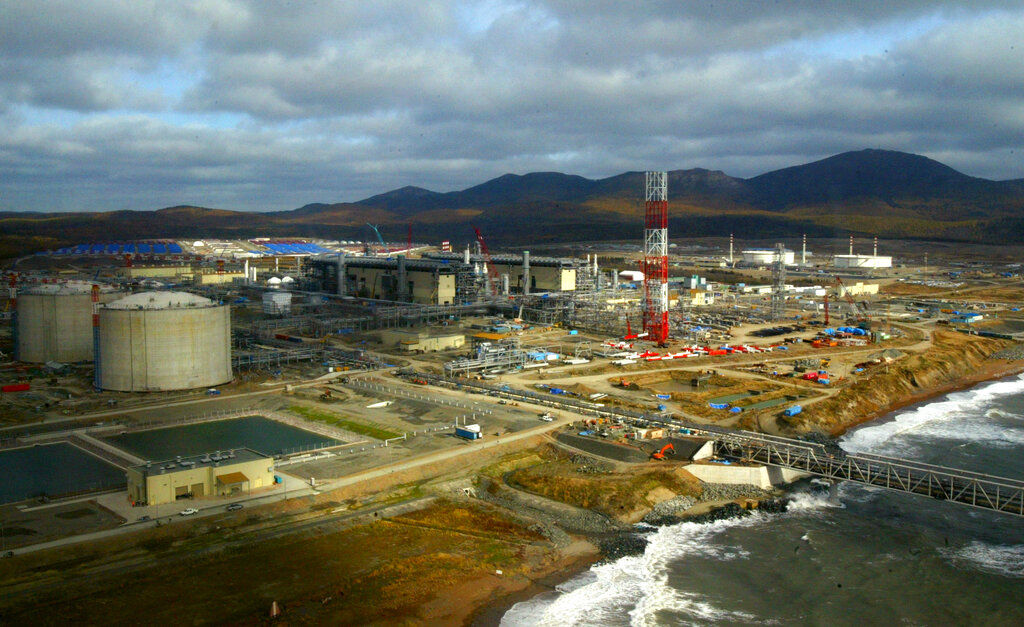 ▲俄羅斯遠東地區開發石油與天然氣的資源開發事業「薩哈林2號」（Sakhalin 2）。（圖／達志影像／美聯社）