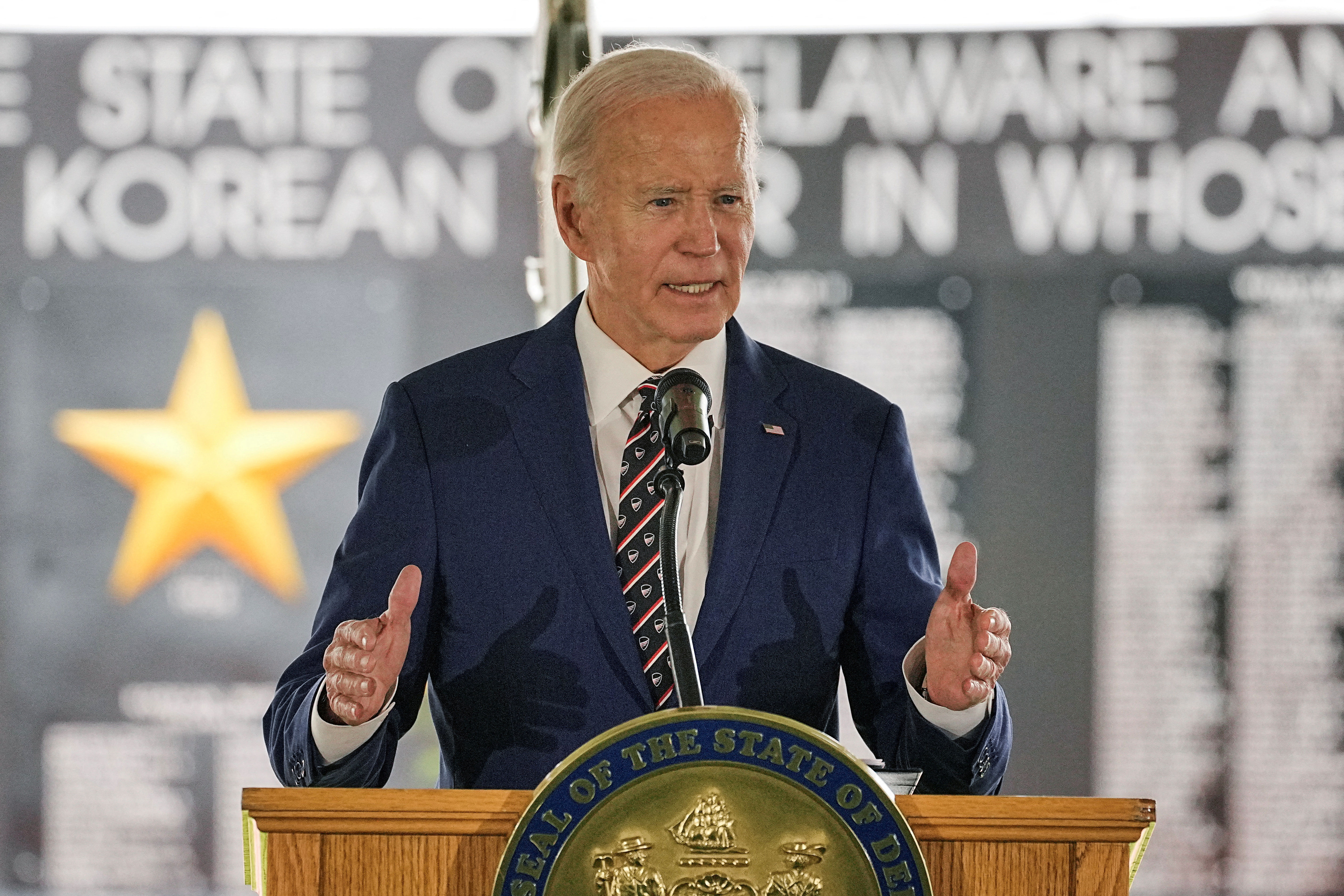 ▲▼美國前總統拜登（Joe Biden）宣布罹癌後首度公開現身發表談話。（圖／路透）