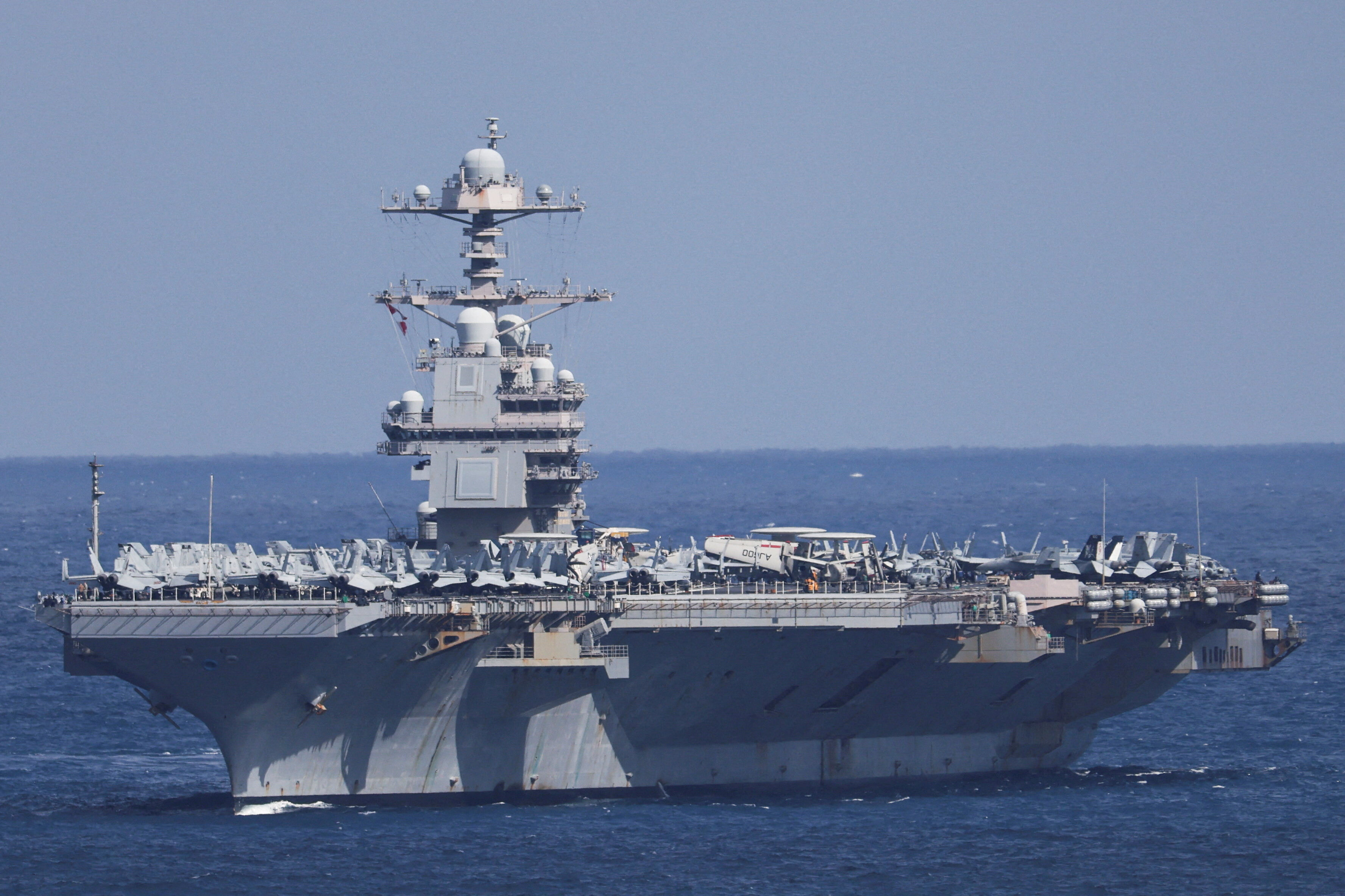 8663051 ▲▼全球最大航母「福特號」(USS Gerald R. Ford)。(圖/路透)