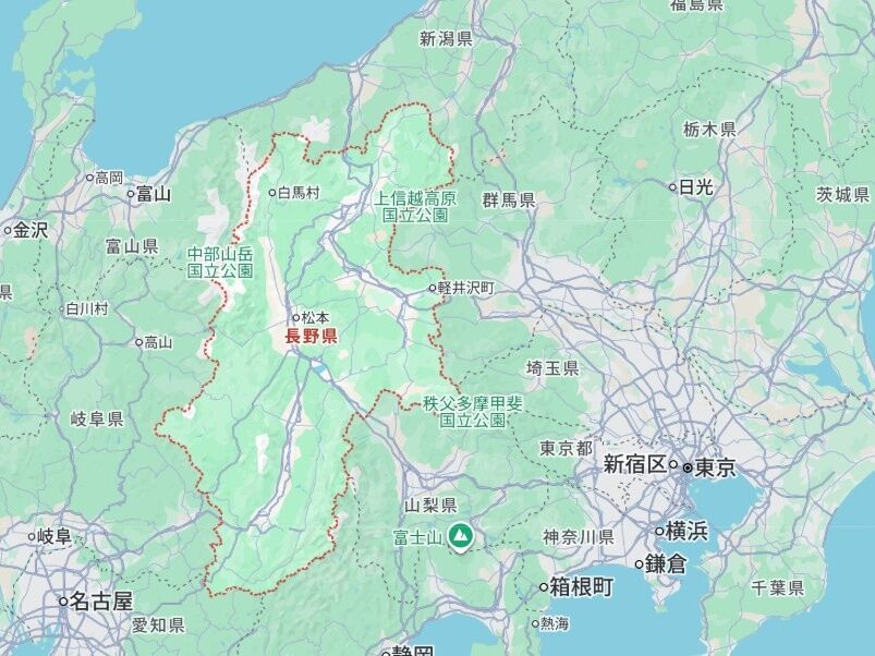 ▲▼日本長野縣一日多起地震。（圖／翻攝自Google地圖）