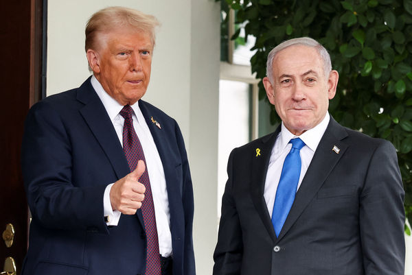 d8423919-1 ▲▼美國總統川普與以色列總理納坦雅胡(Benjamin Netanyahu)在白宮會面。(圖/路透)