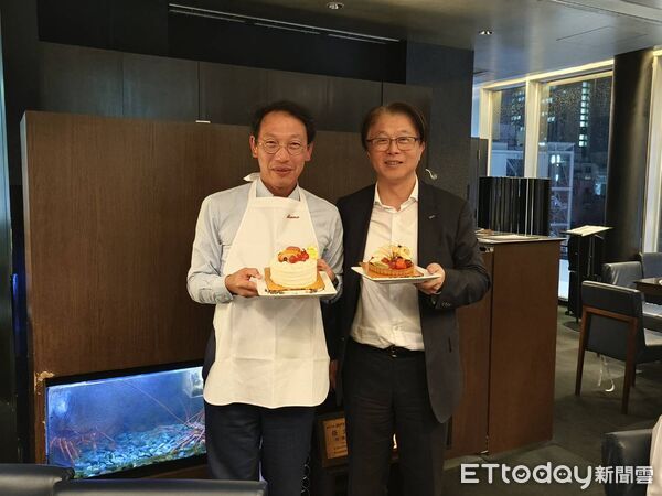 ▲IEAT理事楊健宏(右)與監事鄭世雄(左)今日同一天生日。（圖／記者張佩芬攝）