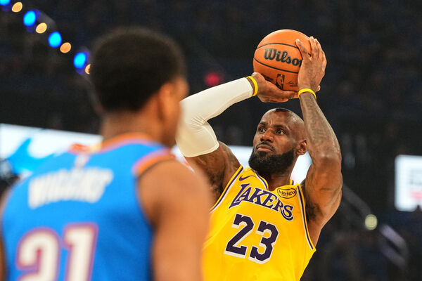 ▲洛杉磯湖人詹姆斯（LeBron James）。（圖／達志影像／美聯社）