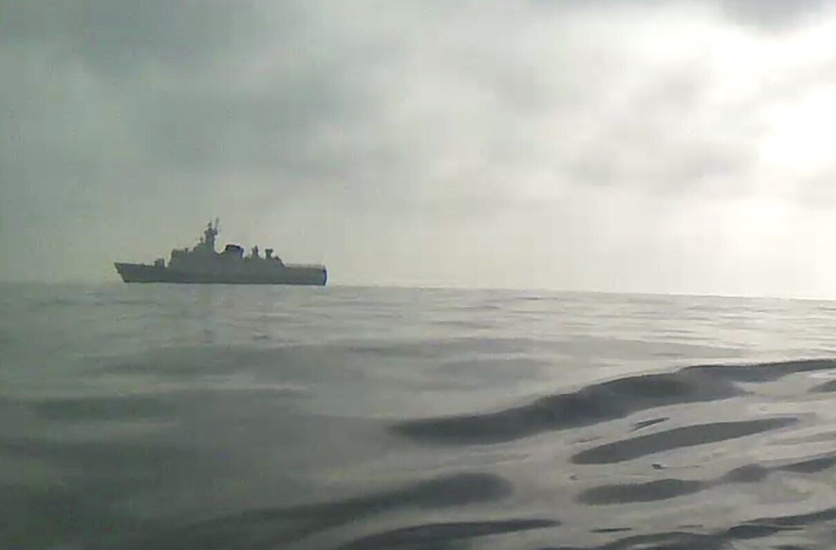 8761029 ▲▼ 美商Seasats「光魚」USV穿越台灣海峽,遇上解放軍海軍056型護衛艦。(圖/翻攝自prnewswire.com)