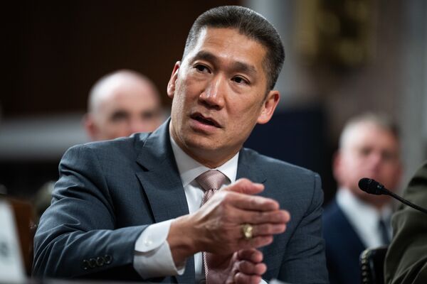 d8752185 ▲▼美國代理海軍部長曹洪(Hung Cao)5月19日出席參議院軍事委員會聽證會。(圖/達志影像/美聯社)