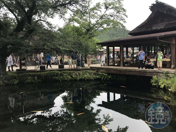 富士山知名景觀「忍野八海」的池塘因為太多遊客喜歡丟硬幣，造成環境問題。（資料照）