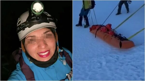▲▼慶生爬火山！女「拍照不小心鬆手」　直墜600公尺深谷亡。（圖／翻攝X）